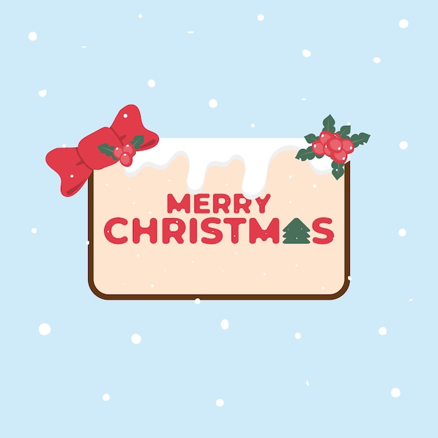 Feliz Navidad tipografía elemento diseño vectorial