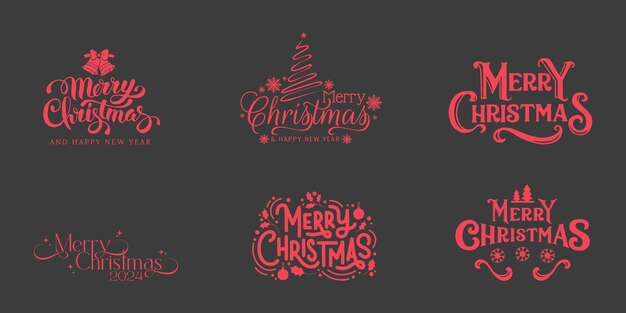 Feliz Navidad Tipografía Feliz Diseño de Navidad
