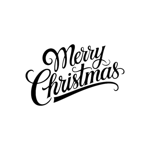 Feliz Navidad tipografía ilustración vectorial