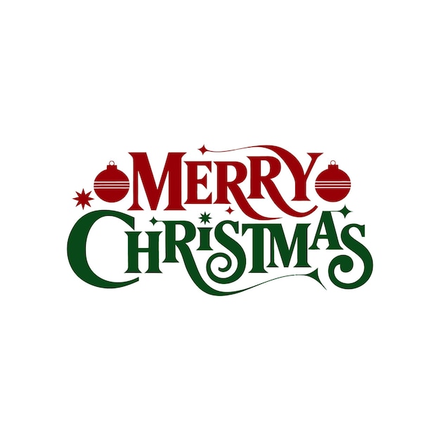 Feliz Navidad Tipografía Vector Ilustración Diseño de letras