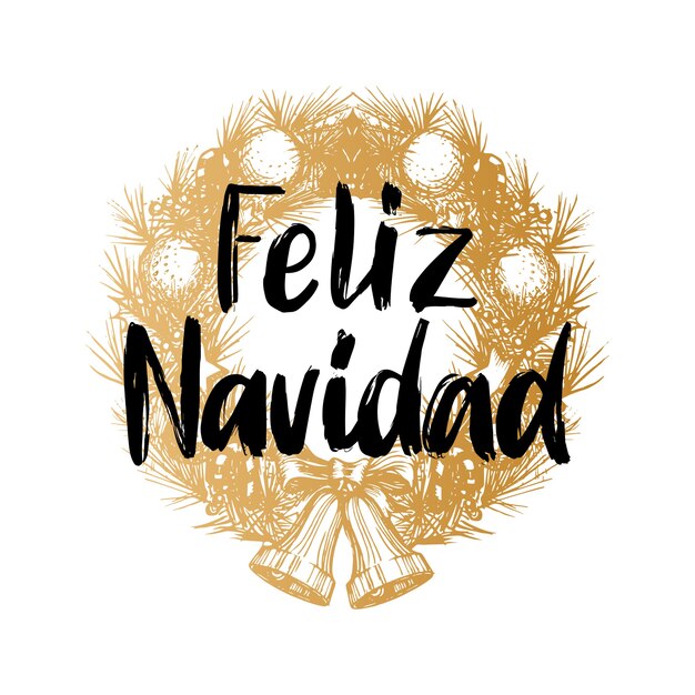 Vector feliz navidad traducido del español