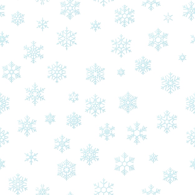 Feliz Navidad vacaciones decoración efecto fondo. Patrón sin fisuras de copo de nieve azul
