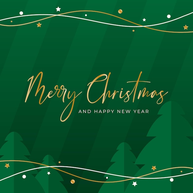 Feliz Navidad Vector Fondo Verde