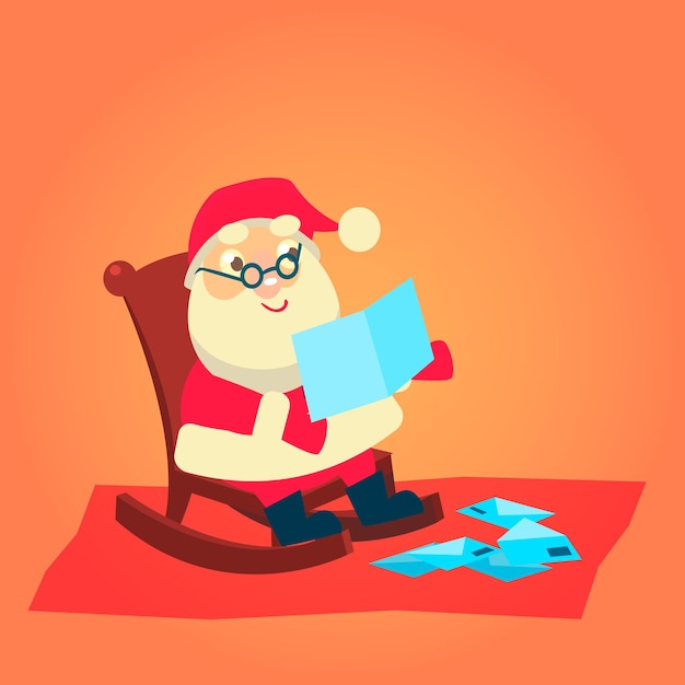 Feliz navidad, vector, ilustración, de, santa claus