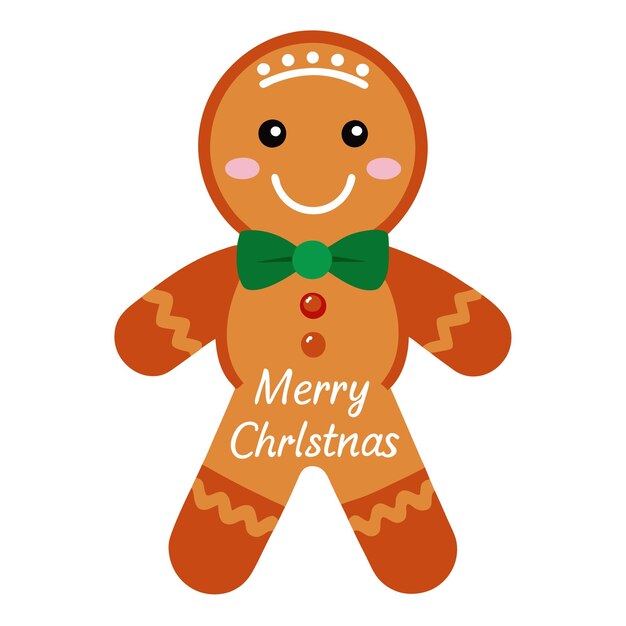 Feliz Navidad vector de pan de jengibre