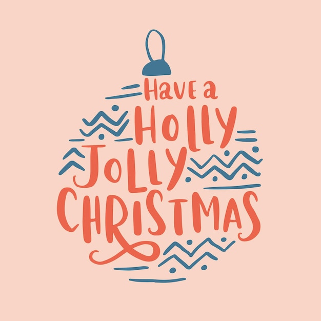 Feliz Navidad Vector Poster Plantilla de tarjeta de diseño de letras caligráficas Tipografía creativa para Holiday Greeting Gift Poster Have a Holly Jolly Christmas