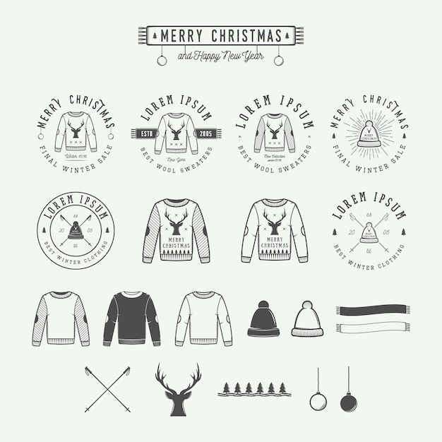 Feliz navidad ventas logo, emblema