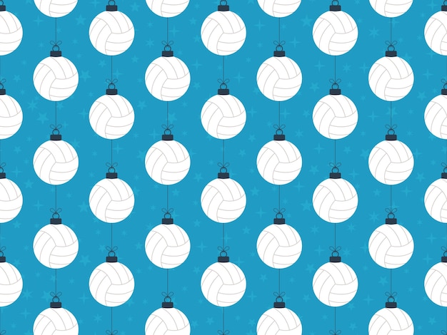 Feliz Navidad voleibol de patrones sin fisuras horizontales.