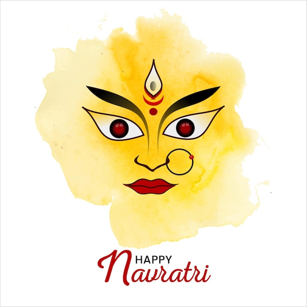 Feliz navratri festival post diseño de fondo vector