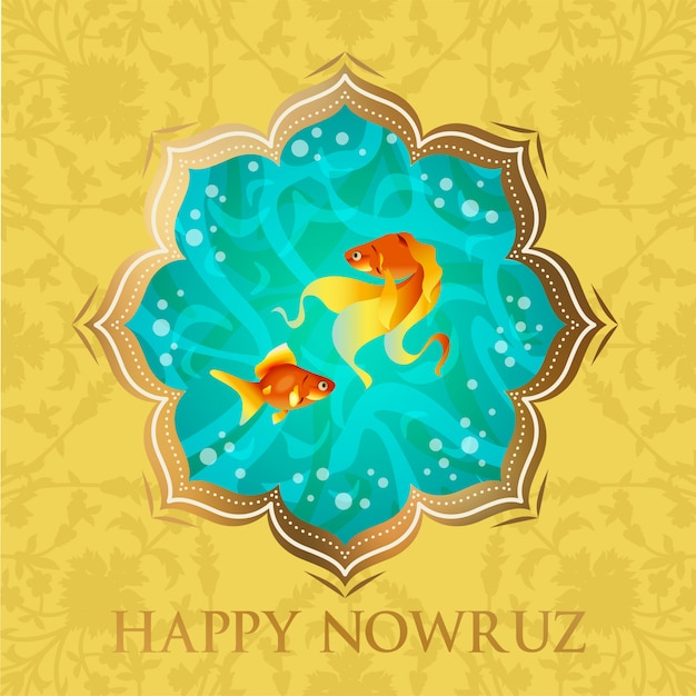 Feliz Nowruz Año Nuevo persa Goldfish.