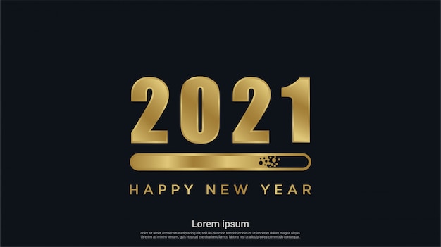Feliz nuevo año 2021 con carga de fondo