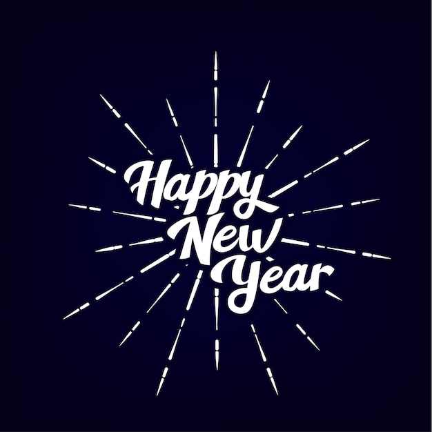 Feliz nuevo año 2021 texto de letras vintage