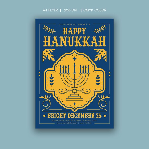 Feliz panfleto de Hanukkah
