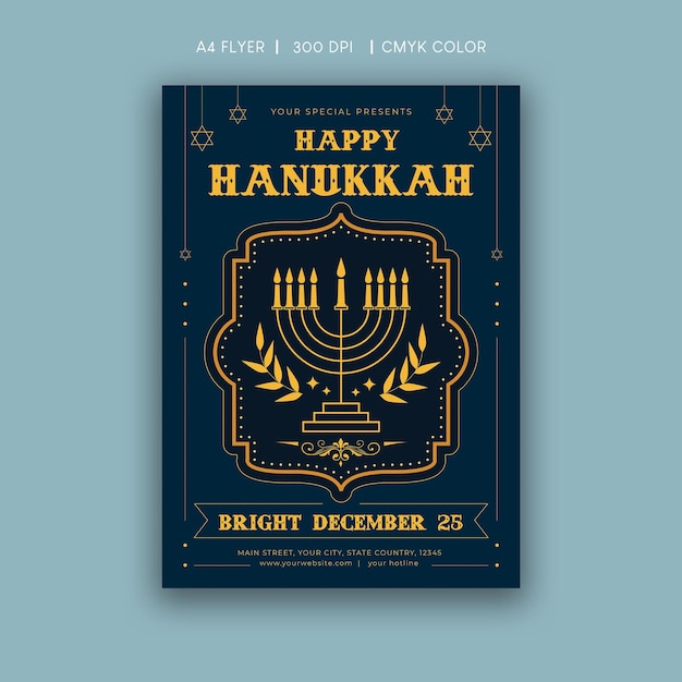 Feliz panfleto de Hanukkah