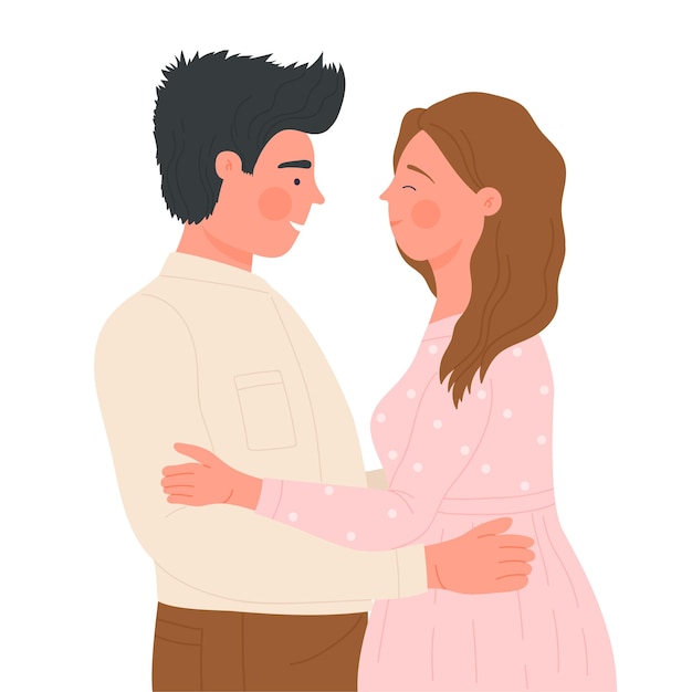 Feliz, pareja romántica