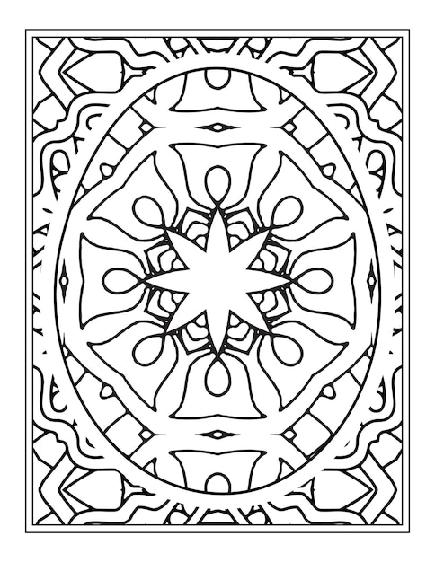 Feliz Pascua Blanco y Negro Mandala flor Libro para colorear para adultos