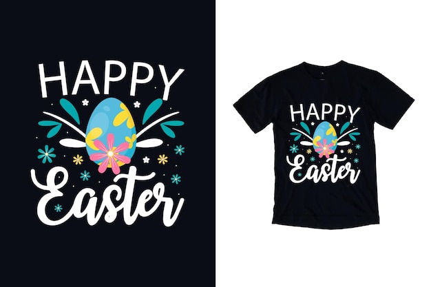 Feliz pascua camiseta premium vector