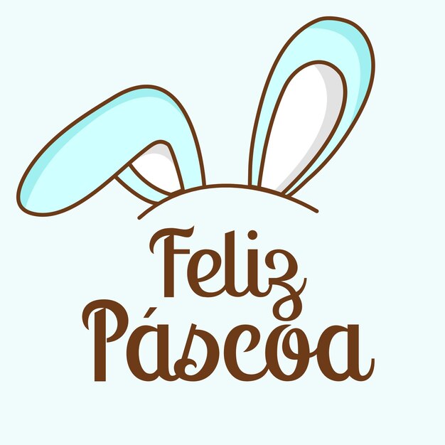 Feliz Pascua Cute Vector Brasil (en inglés)