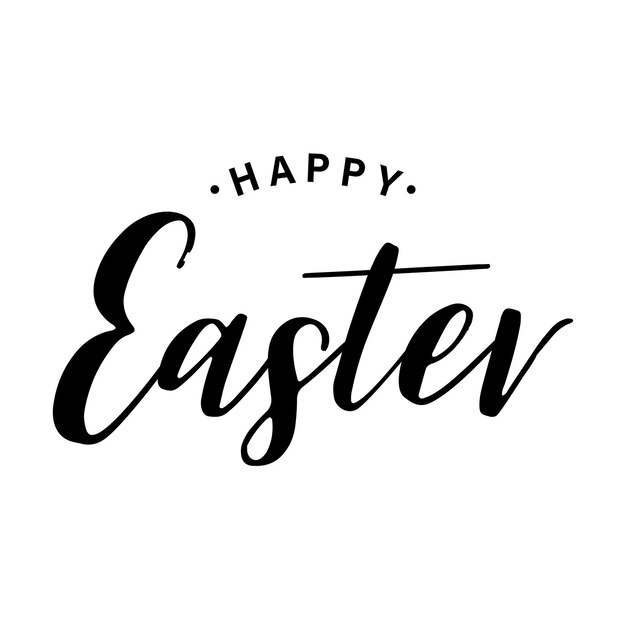 Feliz Pascua con diseño de caligrafía dibujado a mano tarjeta de felicitación con letra de boceto manuscrito