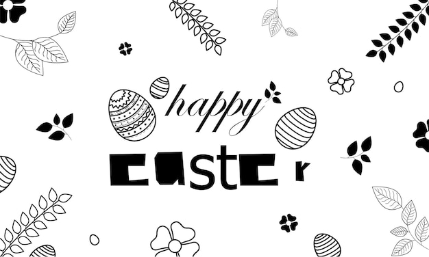 Vector feliz pascua hermoso fondo con escritura feliz pascua