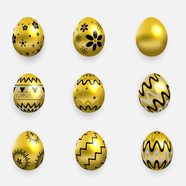 Feliz Pascua huevos de oro