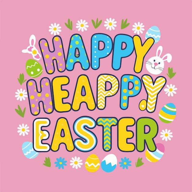 Feliz Pascua ilustración vectorial.