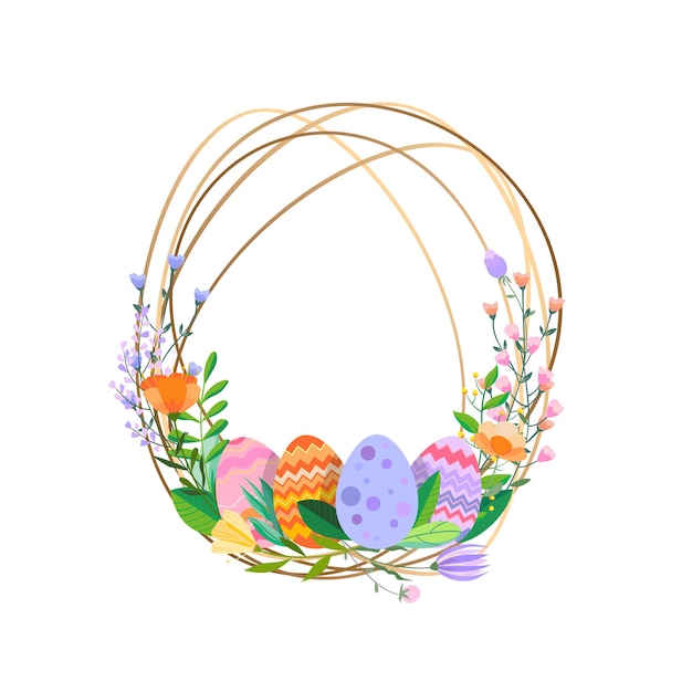 Feliz Pascua ilustración vectorial.