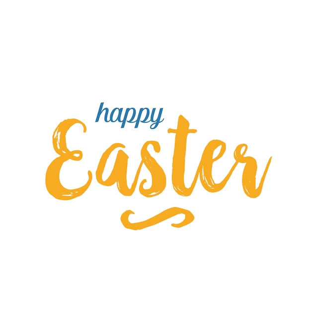 Feliz Pascua letras coloridas