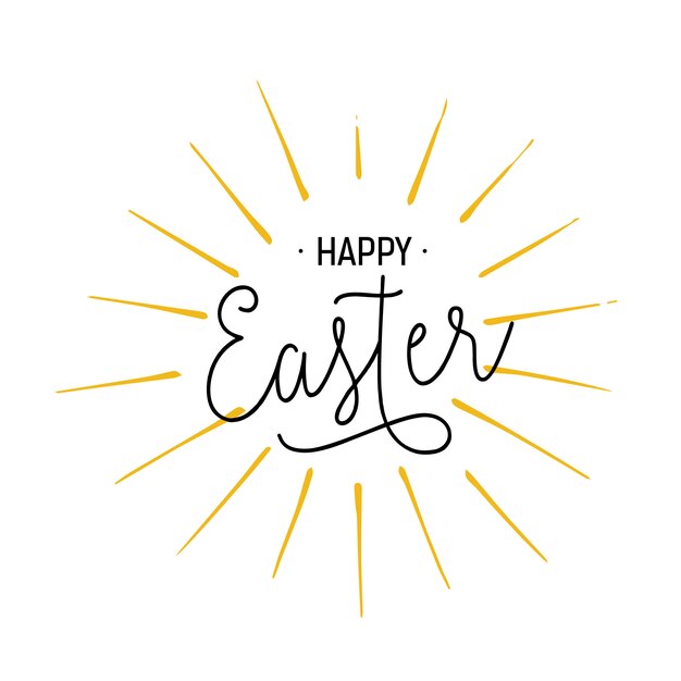 Feliz Pascua letras con la luz del sol