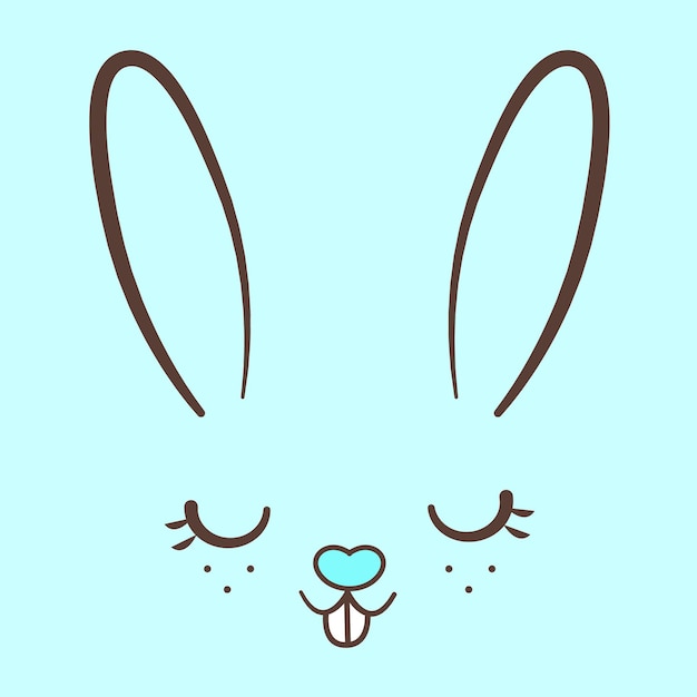 Feliz Pascua con el lindo conejo Vector de Brasil