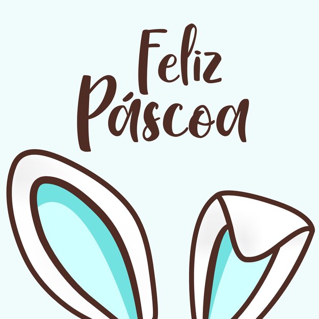 Vector feliz pascua en la tarjeta de cute vector