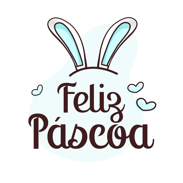 Vector feliz pascua en la tarjeta de cute vector