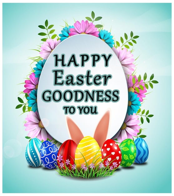 Feliz Pascua a ti Colorido fondo de Pascua en diseño plano