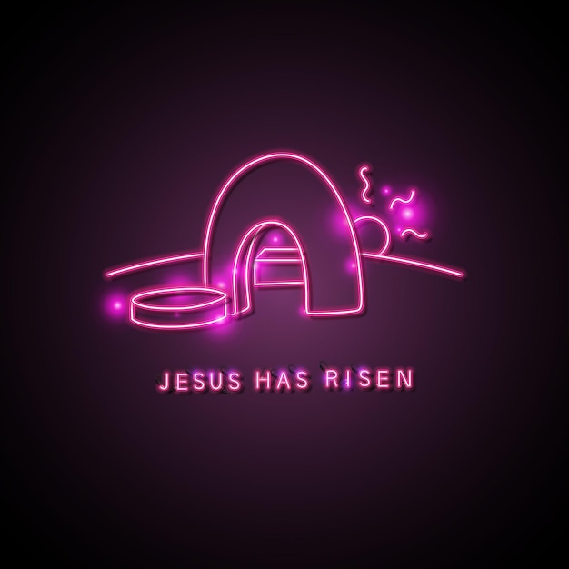 feliz, pascua, vector, plano de fondo, jesús, ha resucitado, icono