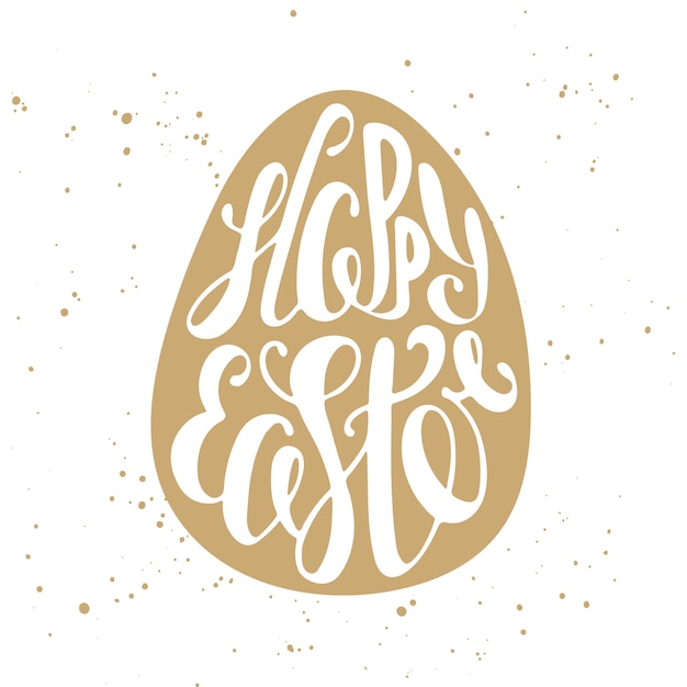 Feliz pascua vector tipografía elementos de diseño