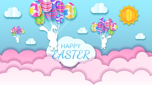 Feliz Pascua zanahorias huevos hierba saludo fondo diseño vectorial pancarta invitación de fiesta web