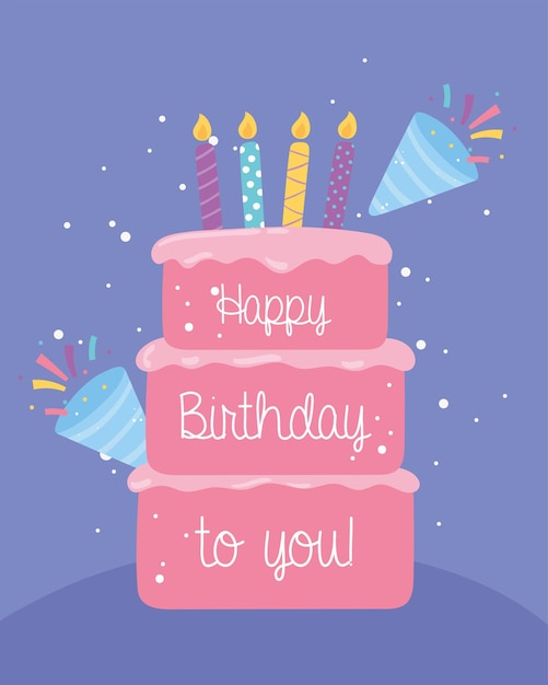 Feliz pastel de cumpleaños