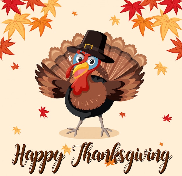Feliz plantilla de pavo de acción de gracias