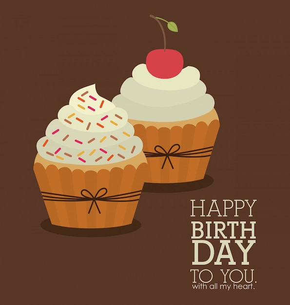 Feliz plantilla de tarjeta de cumpleaños