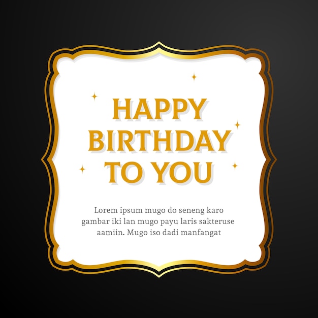 Feliz plantilla de tarjeta de cumpleaños