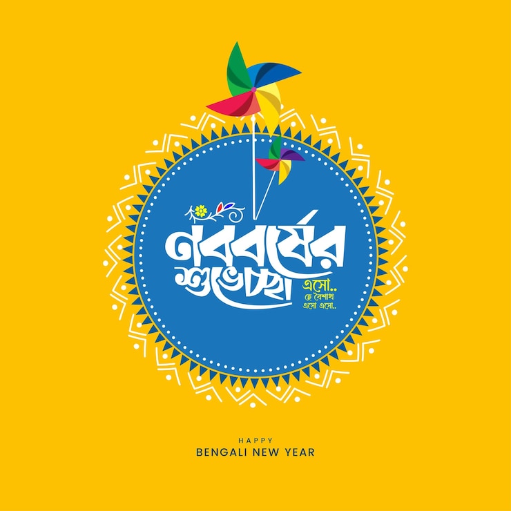 Vector feliz pohela boishakh celebra el año nuevo bengalí con un diseño creativo de redes sociales en bengalí
