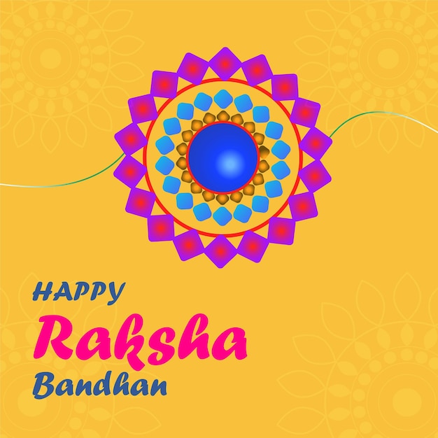 Feliz Raksha Bandhan Ilustración vectorial dibujo a mano diseño creativo