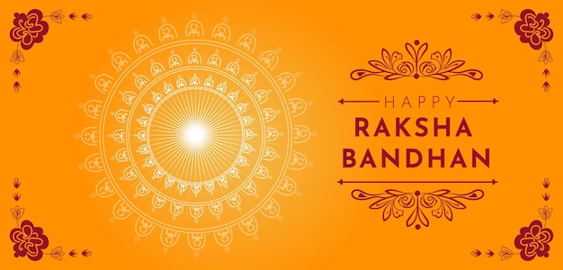Feliz Raksha Bandhan Vector de saludos plantilla Bhai Tika tarjeta de cartel de la fiesta religiosa de la India