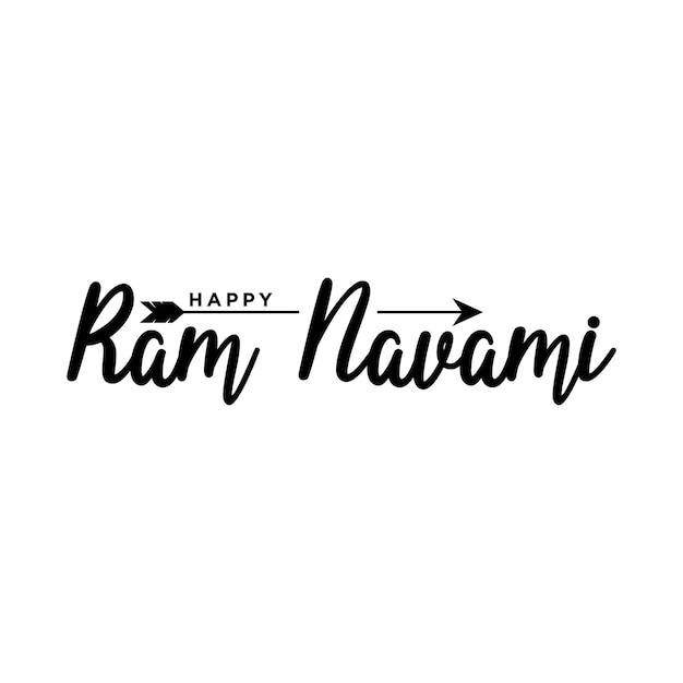 Feliz Ram Navami Ram Navami pancarta vectorial en el fondo aislado Vector texto Ram Navami