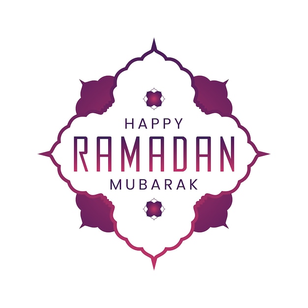 Feliz Ramadán Mubarak logo vector diseño