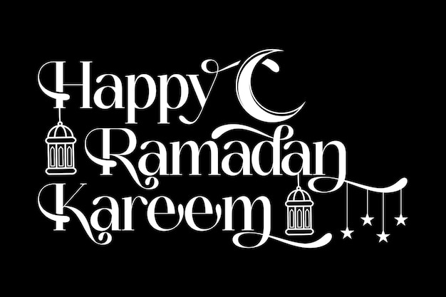 Vector feliz ramadán tipografía vector caligrafía islámica feliz ramadan vector ramadán kareem ramadán