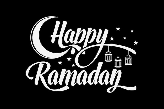 Feliz ramadán tipografía vector caligrafía islámica feliz ramadan vector ramadán kareem ramadán