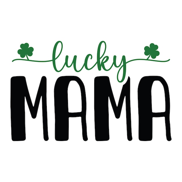 Feliz San Patricio T-Shirt de tipografía vectorial con diseño de Shamrock de la suerte