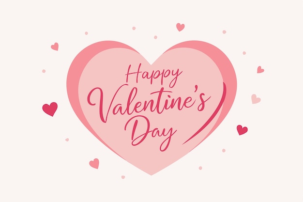 Feliz tarjeta de celebración del día de San Valentín hecha con corazones