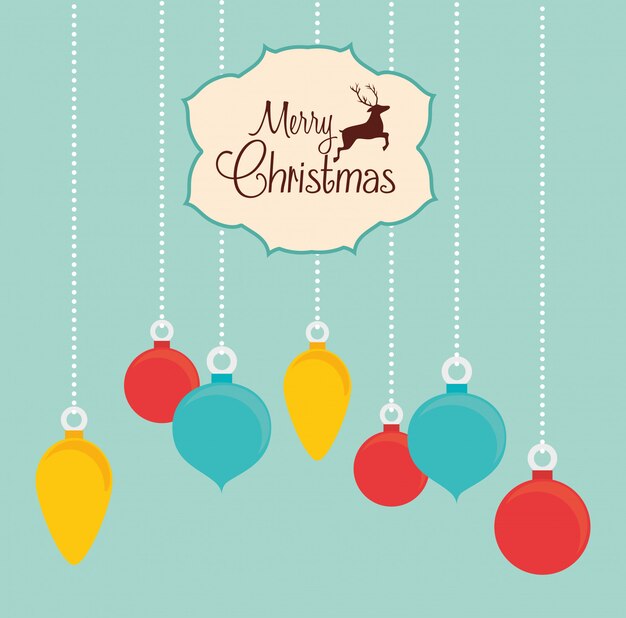 Feliz tarjeta colorida de navidad